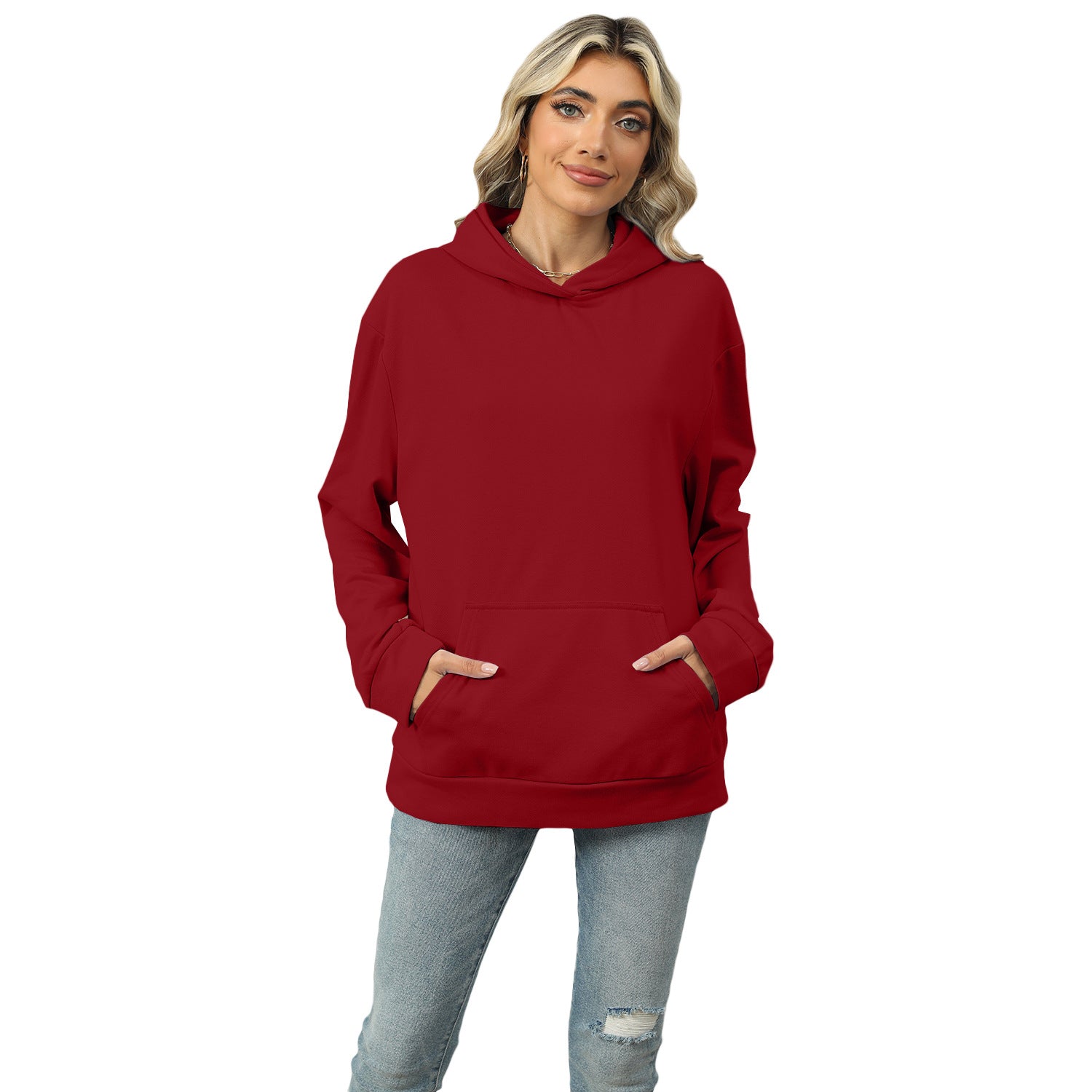 Casual Hooded Pocket Sweatshirt Women - Maison Elène