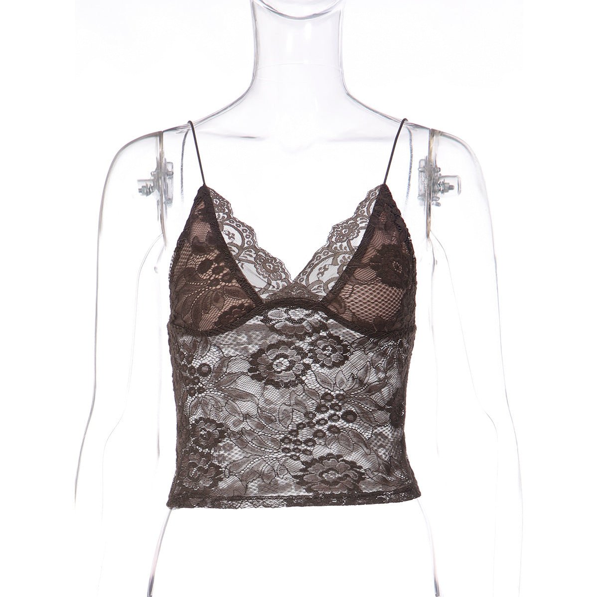 New Sexy Sheer Lace - trimmed Camisole - Maison Elène