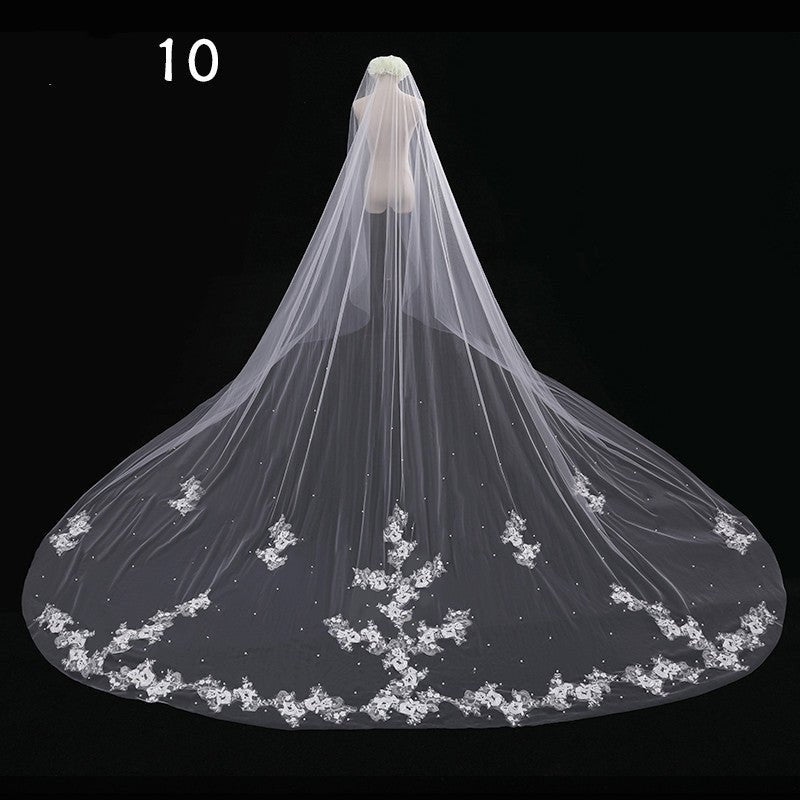 Bride Wedding Master Wedding Veil Long Long Tail - Maison Elène