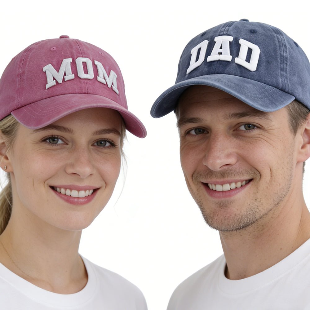 Set Of 2 Pcs Mom And Dad Hats, New Parents Gifts For Couples, Mama Papa Baseball Caps, Fathers Mothers Day Christmas Birthday Gift For Women, Men, Daddy, Grandma, Grandpa - Maison Elène
