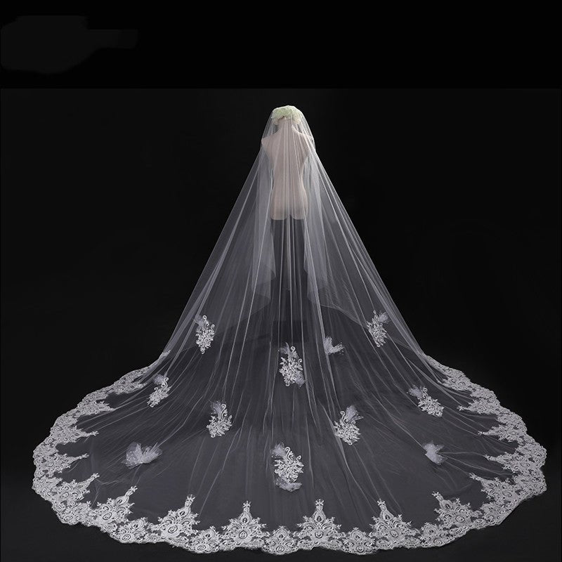 Bride Wedding Master Wedding Veil Long Long Tail - Maison Elène