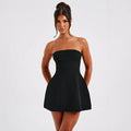 Fashion Tube Dress Summer Solid Color Sasual Backless Slim Short Dresses Party Womens Clothing - Maison Elène