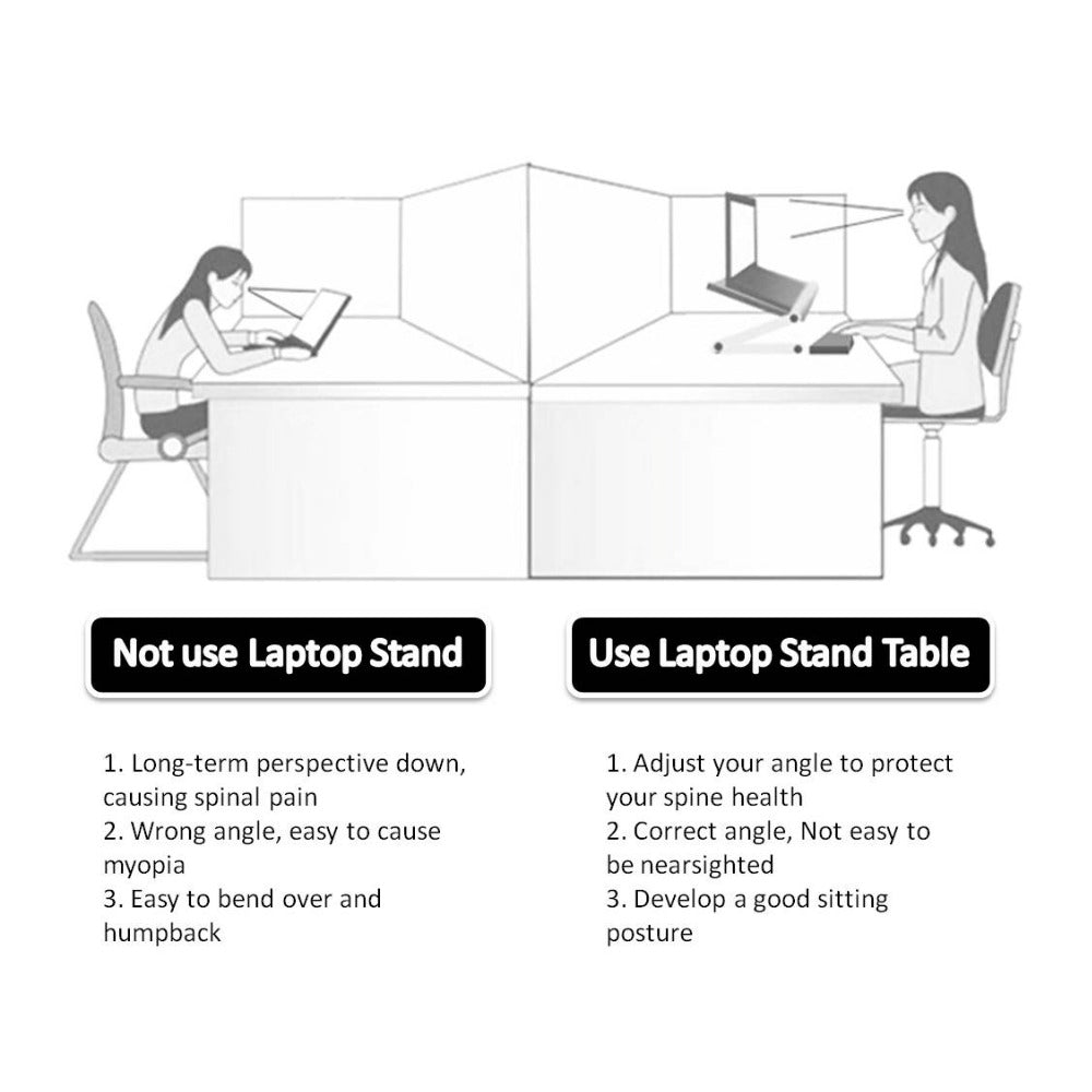 Foldable Laptop Stand Ergonomic Desk Tablet Holder - GlucklichgoodsLLC