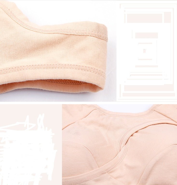 Plus Size Women Bra Ladies Cotton Quake - Proof Underwear Sleep Tops No Buckles Non Wire Lingerie With Removable Padded - Maison Elène