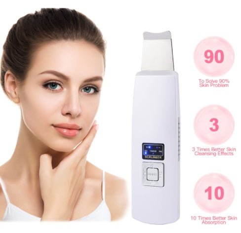 Ultrasonic Skin Scrubber Face Cleanser Blackhead Acne Removal Facial Spa Vibration Massager Ultrasound Peeling Clean Machine 394 - Maison Elène