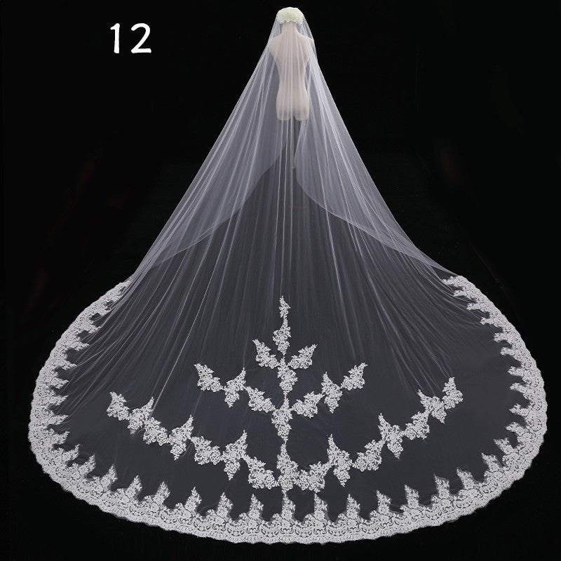 Bride Wedding Master Wedding Veil Long Long Tail - Maison Elène