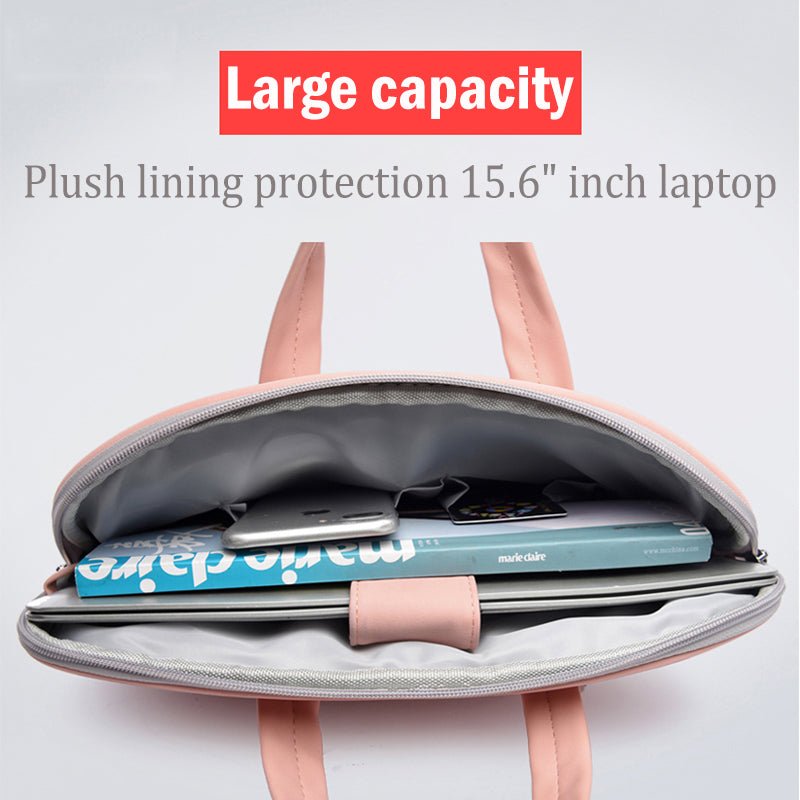 PU Leather Women Laptop Bag Notebook Carrying Case Briefcase For Macbook Air 13.3 14 15.6 Inch Men Handbags Shoulder Mouse Bag - Maison Elène