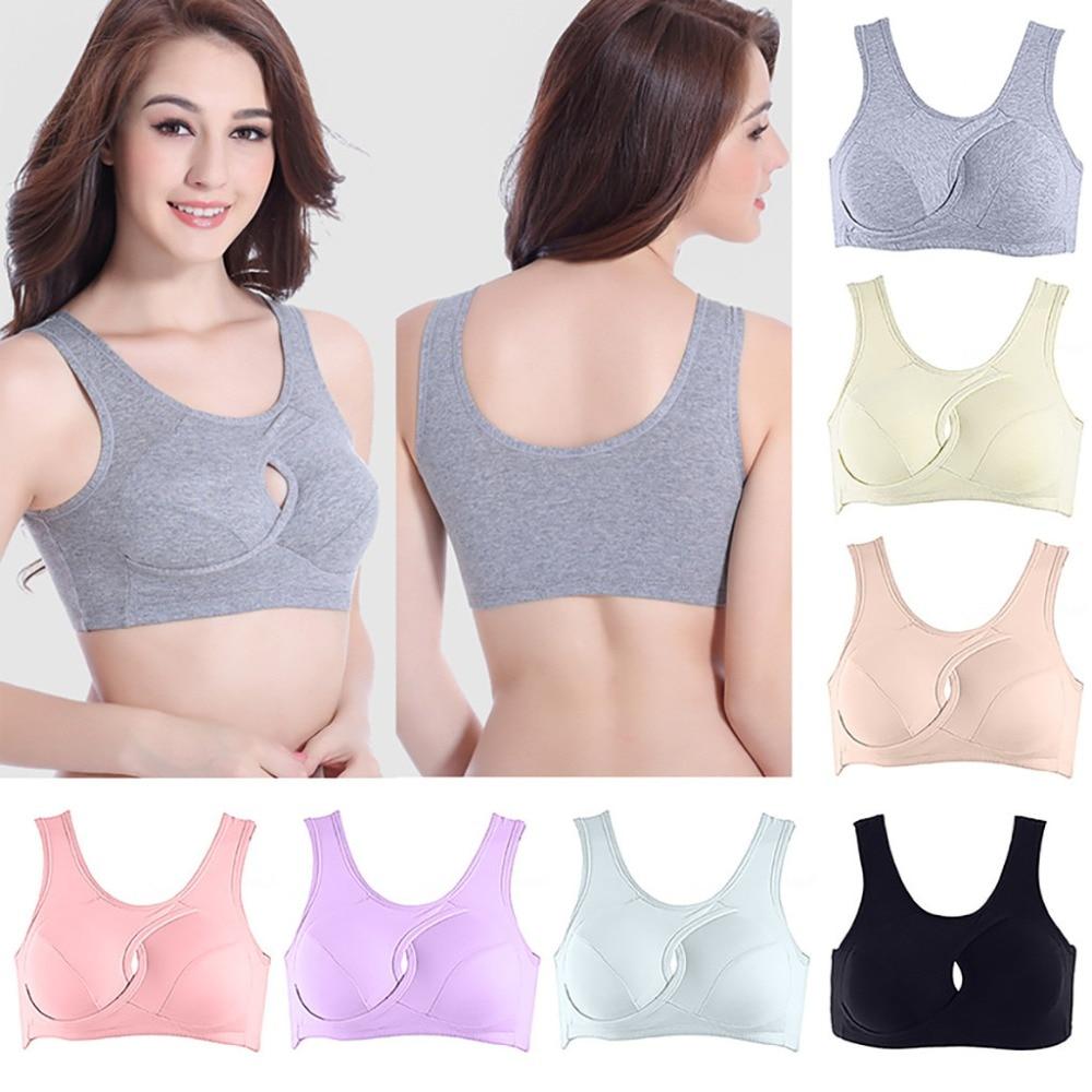 Plus Size Women Bra Ladies Cotton Quake - Proof Underwear Sleep Tops No Buckles Non Wire Lingerie With Removable Padded - Maison Elène