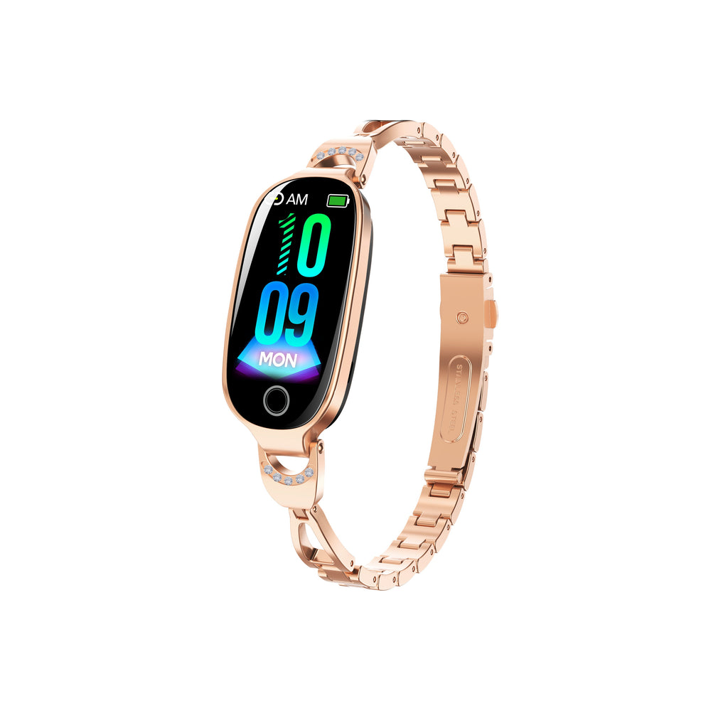 Gold Smartwatch For Women Compatible For Android& IOS,Bling Smart Bracelet With Female Menstrual Cycle Heart Rate Blood Pressure Remote Photography Waterproof Pedometer - Maison Elène