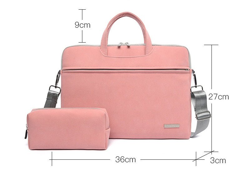 PU Leather Women Laptop Bag Notebook Carrying Case Briefcase For Macbook Air 13.3 14 15.6 Inch Men Handbags Shoulder Mouse Bag - Maison Elène