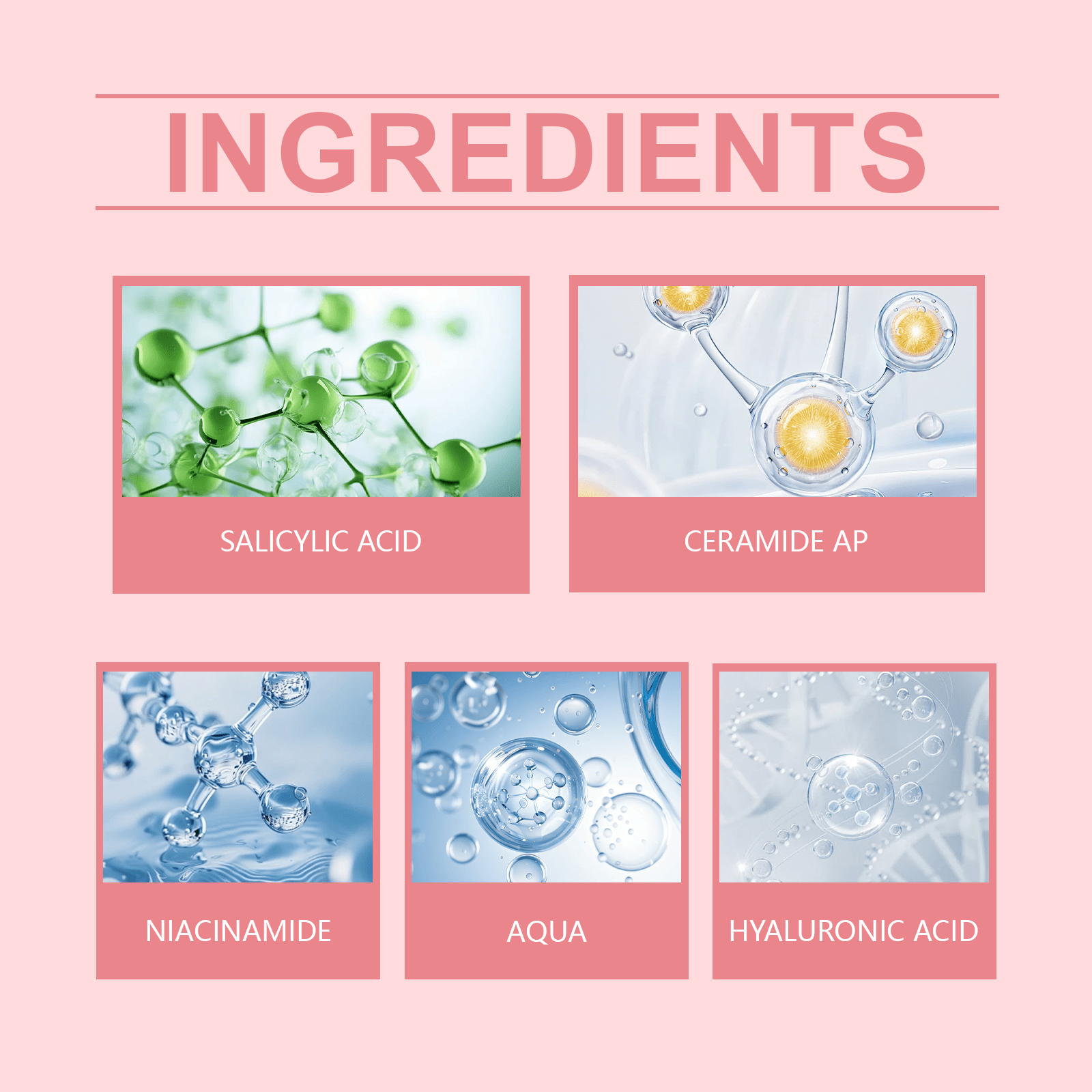 OUHOE Salicylic Acid Foam Cleanser Gentle Moisturizing Oil Control Facial Skin Cleansing Delicate Pore Cleanser - GlucklichgoodsLLC