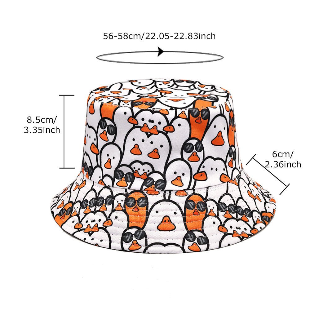 Cute Duck Bucket Hat Women's Japanese Trendy All - matching - Maison Elène