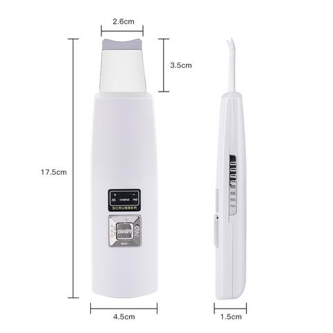 Ultrasonic Skin Scrubber Face Cleanser Blackhead Acne Removal Facial Spa Vibration Massager Ultrasound Peeling Clean Machine 394 - Maison Elène