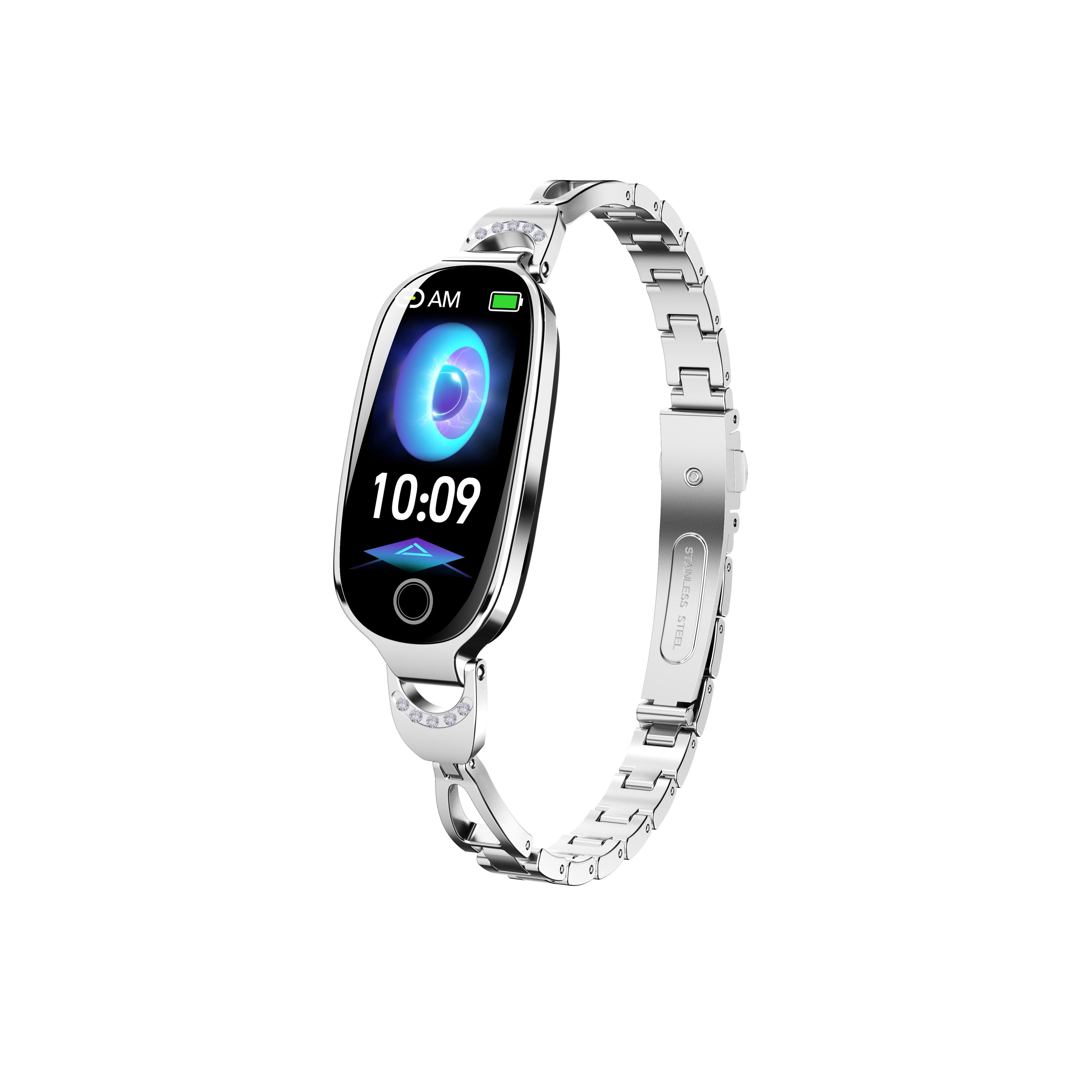 Gold Smartwatch For Women Compatible For Android& IOS,Bling Smart Bracelet With Female Menstrual Cycle Heart Rate Blood Pressure Remote Photography Waterproof Pedometer - Maison Elène