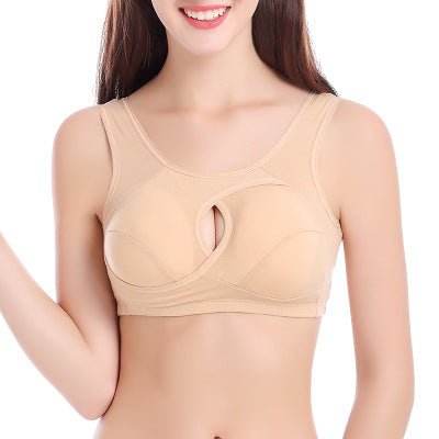Plus Size Women Bra Ladies Cotton Quake - Proof Underwear Sleep Tops No Buckles Non Wire Lingerie With Removable Padded - Maison Elène