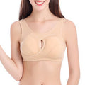Plus Size Women Bra Ladies Cotton Quake - Proof Underwear Sleep Tops No Buckles Non Wire Lingerie With Removable Padded - Maison Elène