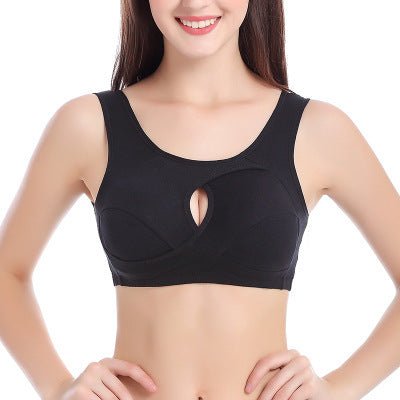 Plus Size Women Bra Ladies Cotton Quake - Proof Underwear Sleep Tops No Buckles Non Wire Lingerie With Removable Padded - Maison Elène
