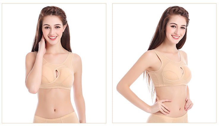 Plus Size Women Bra Ladies Cotton Quake - Proof Underwear Sleep Tops No Buckles Non Wire Lingerie With Removable Padded - Maison Elène