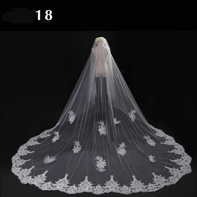 Bride Wedding Master Wedding Veil Long Long Tail - GlucklichgoodsLLC