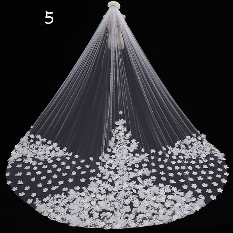 Bride Wedding Master Wedding Veil Long Long Tail - Maison Elène