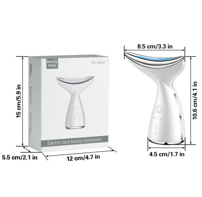 Face And Neck Tightening Device, Firm And Tightens Sagging Skin Face Neck Massager, Beauty Facial Massager For Women And Men - White - Maison Elène