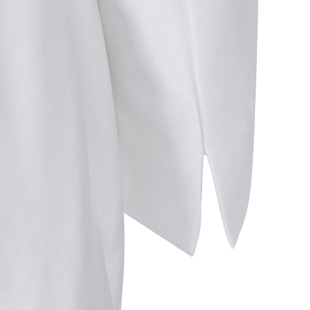 White Structured Hourglass Blazer Dress - Sculpted Waist Tailored Blazer for Women - Maison Elène