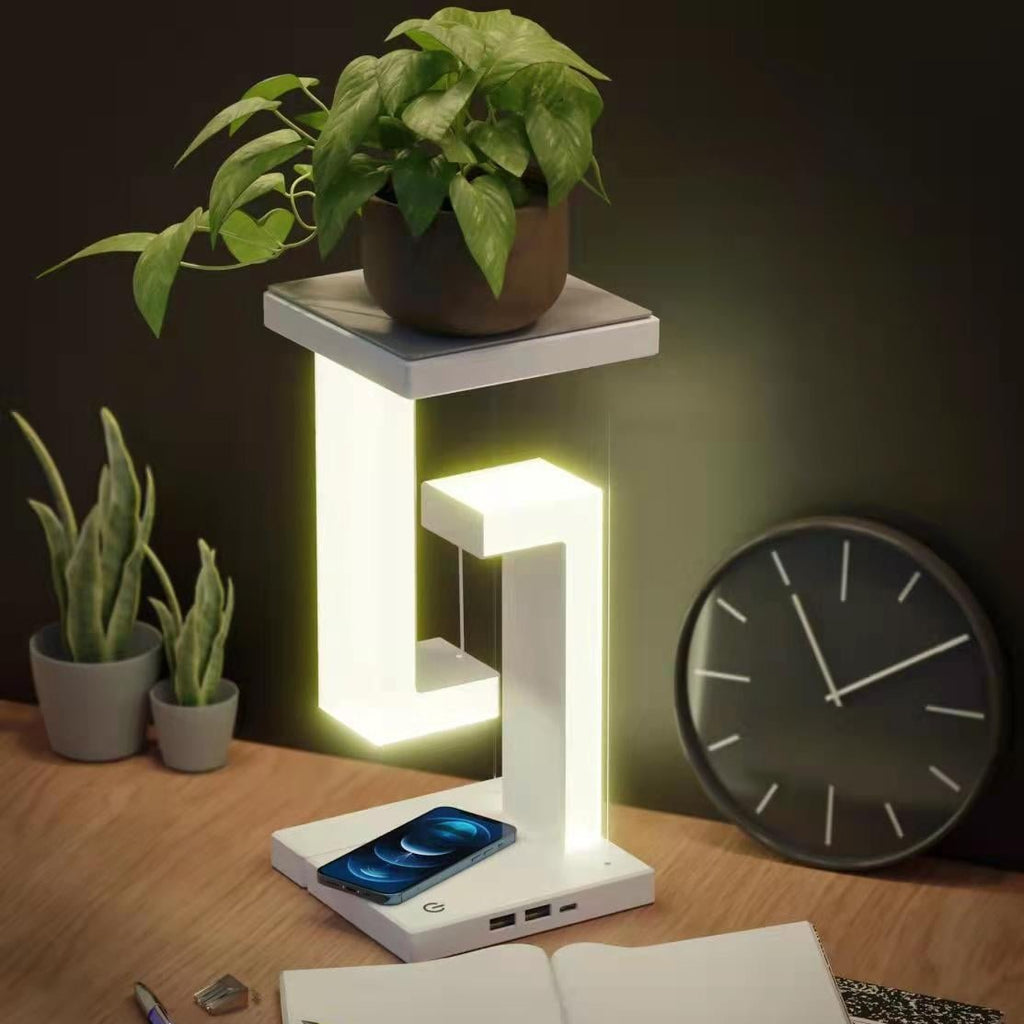 Creative Smartphone Wireless Charging Suspension Table Lamp Balance Lamp Floating For Home Bedroom - Maison Elène