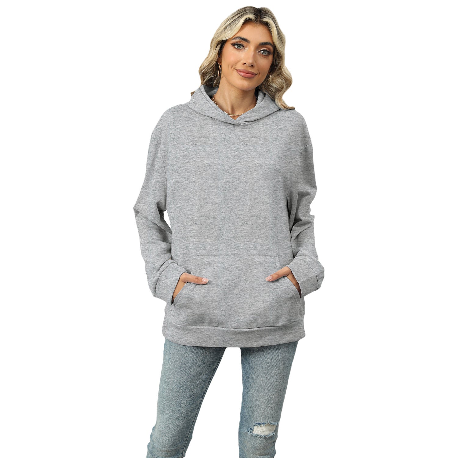 Casual Hooded Pocket Sweatshirt Women - Maison Elène