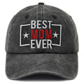 Best Mom Ever Hat For Women, Adjustable Embroidered Wash Cotton Baseball Cap - GlucklichgoodsLLC