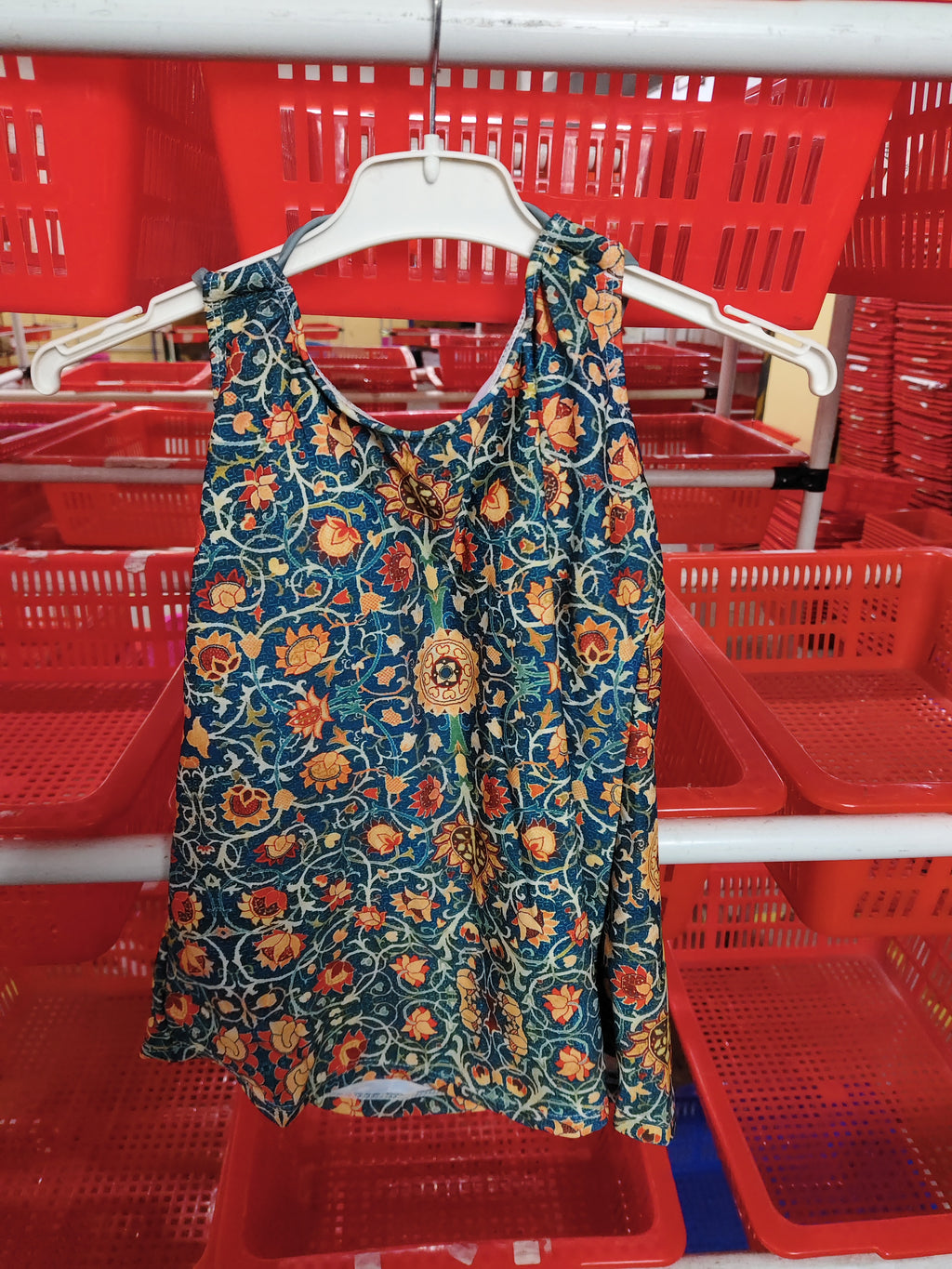 Vintage Printed Split High Waist Conservative Swimwear - Maison Elène