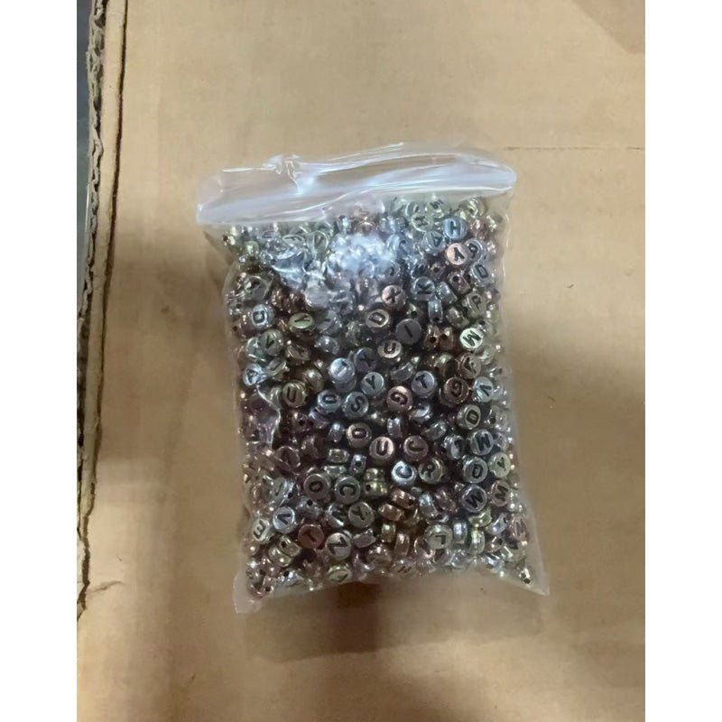 800pcs Silver Golden Bronze Colored Letter Beads For Jewelry Making Bracelet Hair Braids Crafts - Maison Elène