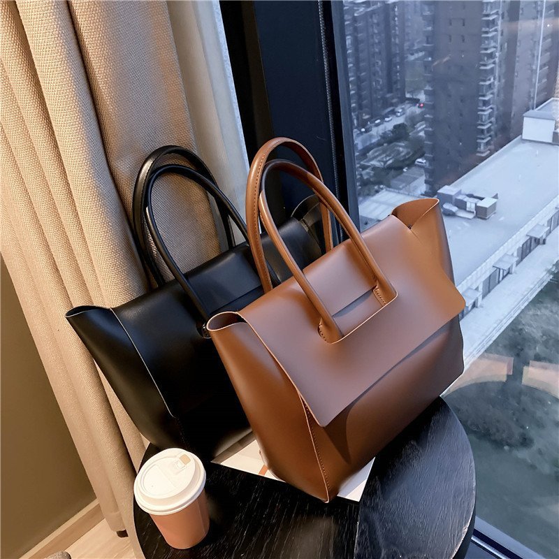 Fashion Women Shoulder Bags Large Capacity Handbags Simple Retro Tote Bags Solid Color Famous Brand High Quality Bags - Maison Elène