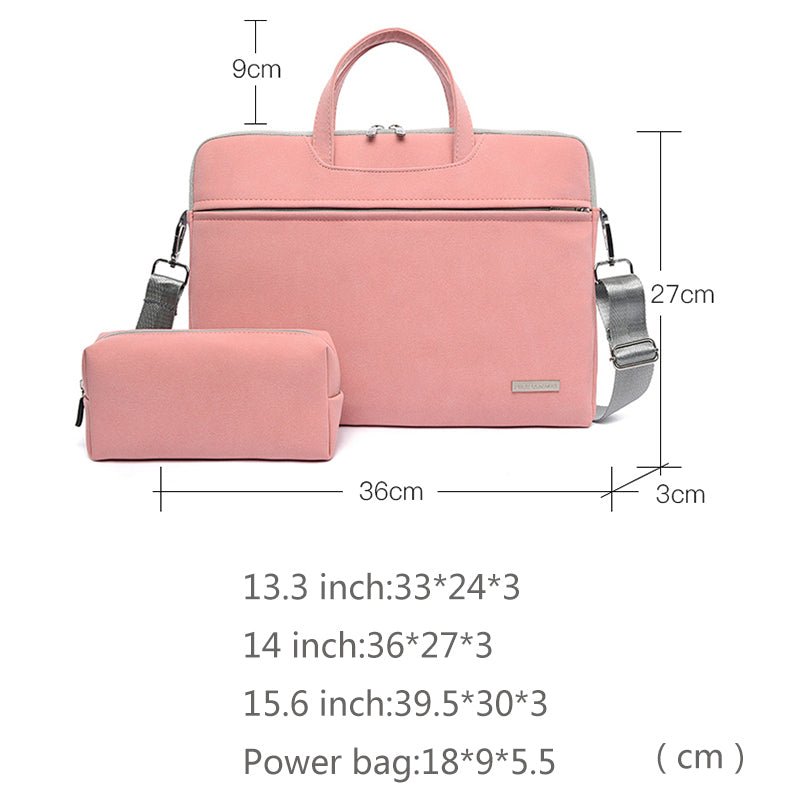 PU Leather Women Laptop Bag Notebook Carrying Case Briefcase For Macbook Air 13.3 14 15.6 Inch Men Handbags Shoulder Mouse Bag - Maison Elène