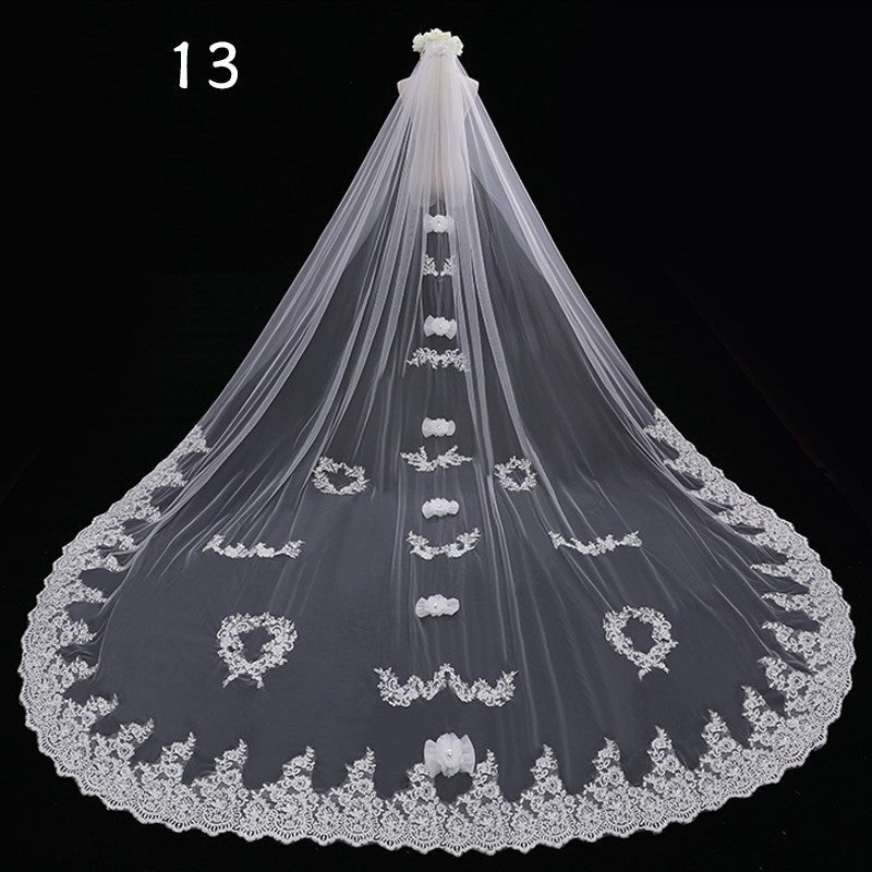 Bride Wedding Master Wedding Veil Long Long Tail - Maison Elène