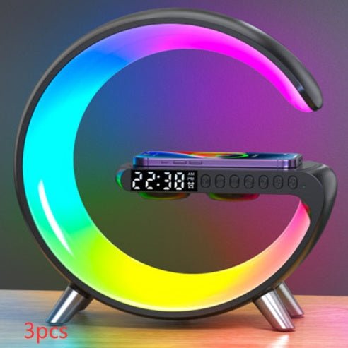 New Intelligent G Shaped LED Lamp Bluetooth Speake Wireless Charger Atmosphere Lamp App Control For Bedroom Home Decor - GlucklichgoodsLLC
