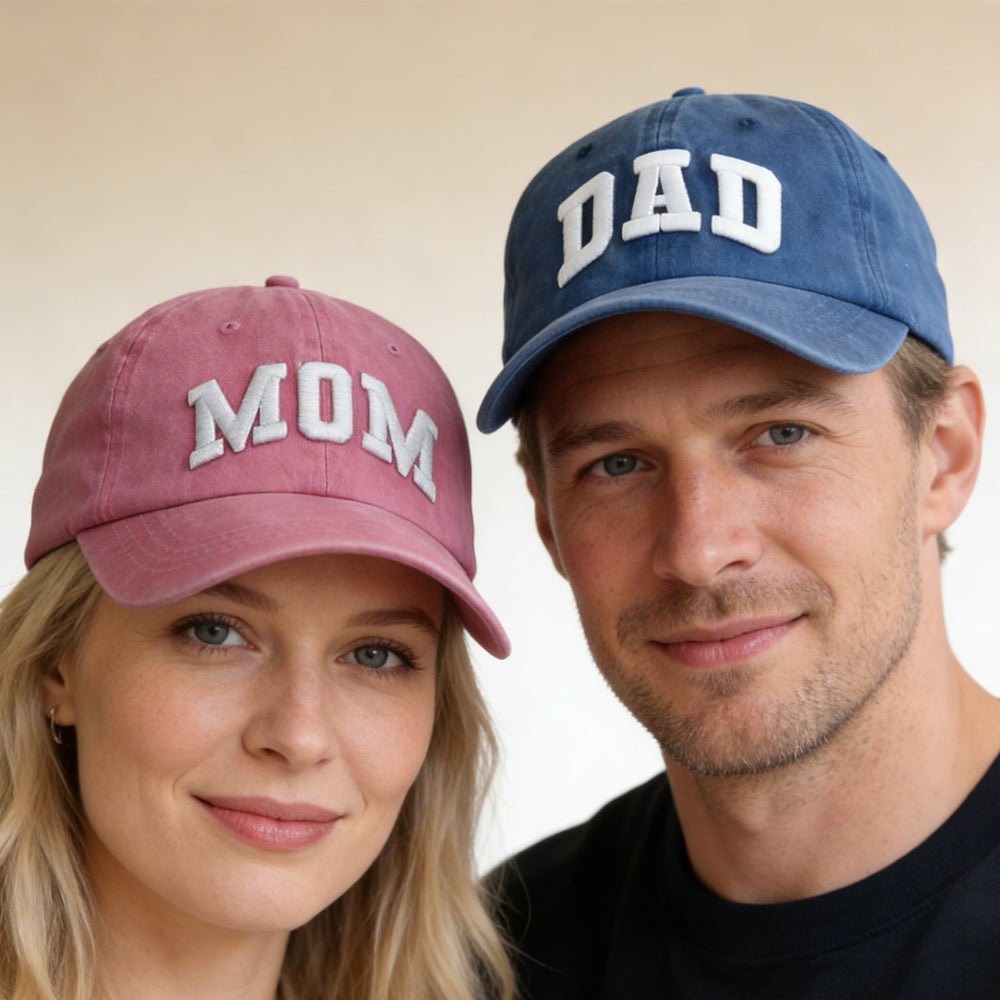 Set Of 2 Pcs Mom And Dad Hats, New Parents Gifts For Couples, Mama Papa Baseball Caps, Fathers Mothers Day Christmas Birthday Gift For Women, Men, Daddy, Grandma, Grandpa - Maison Elène
