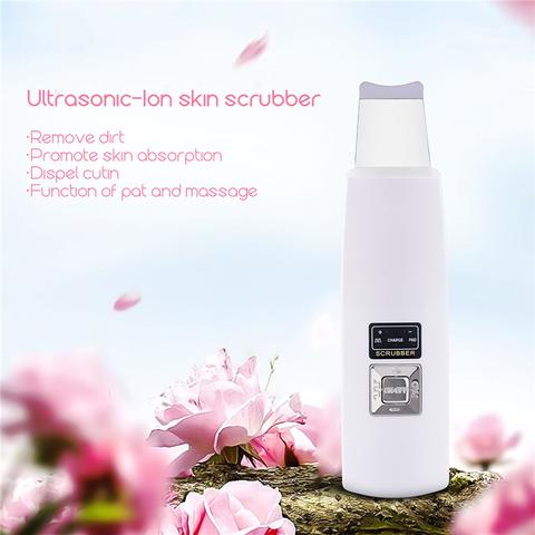 Ultrasonic Skin Scrubber Face Cleanser Blackhead Acne Removal Facial Spa Vibration Massager Ultrasound Peeling Clean Machine 394 - Maison Elène