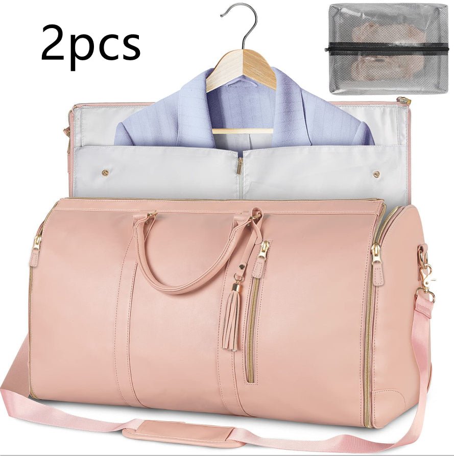 Large Capacity Travel Duffle Bag Women's Handbag Folding Suit Bag Waterproof Clothes Totes - GlucklichgoodsLLC
