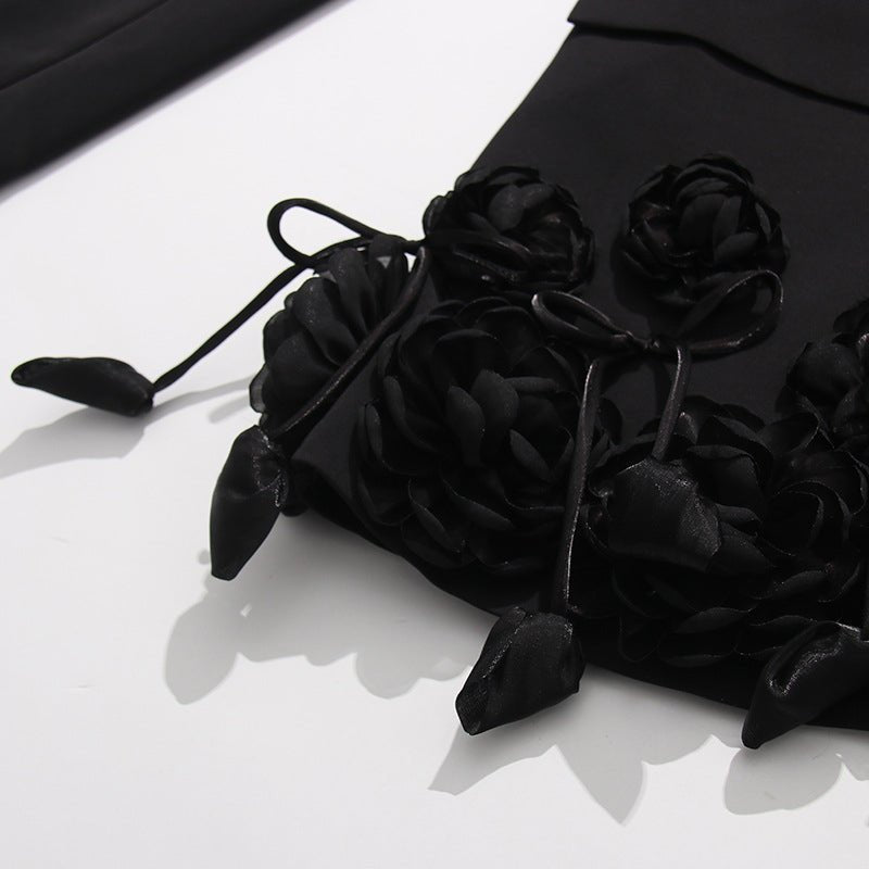 Elegant Three - dimensional Floral Loose - fitting Blazers - Maison Elène