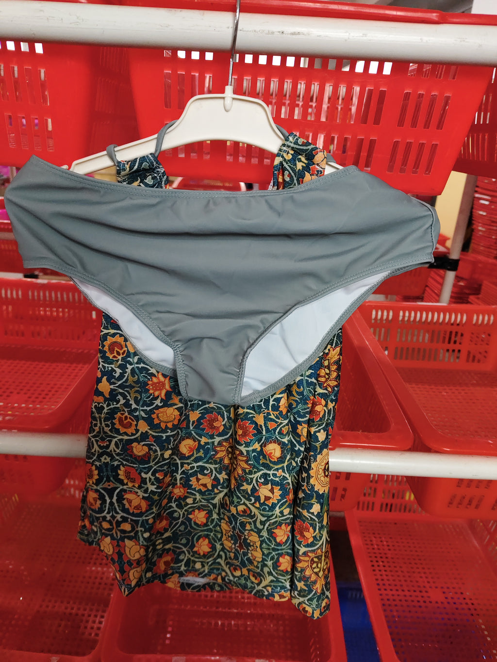 Vintage Printed Split High Waist Conservative Swimwear - Maison Elène
