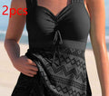 Korean Version Of Solid Color Lace One - piece Swimsuit - Maison Elène