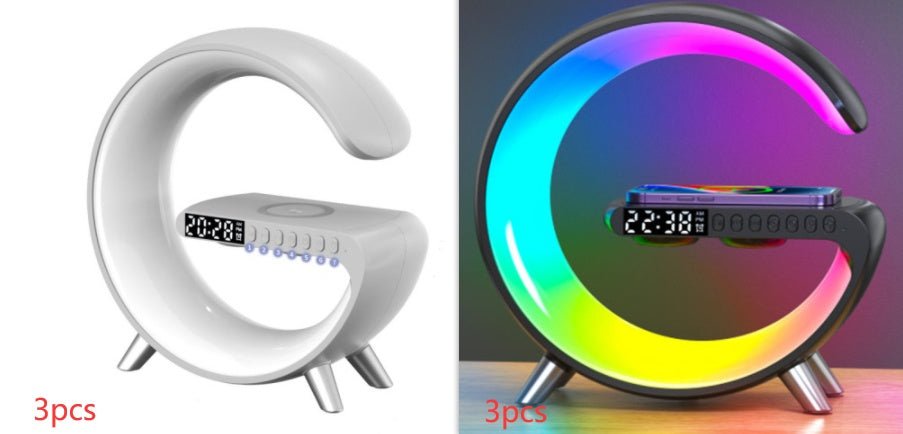 New Intelligent G Shaped LED Lamp Bluetooth Speake Wireless Charger Atmosphere Lamp App Control For Bedroom Home Decor - GlucklichgoodsLLC