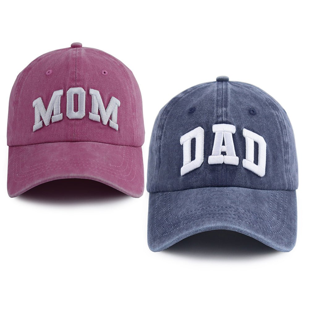 Set Of 2 Pcs Mom And Dad Hats, New Parents Gifts For Couples, Mama Papa Baseball Caps, Fathers Mothers Day Christmas Birthday Gift For Women, Men, Daddy, Grandma, Grandpa - Maison Elène