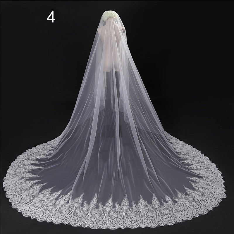 Bride Wedding Master Wedding Veil Long Long Tail - Maison Elène