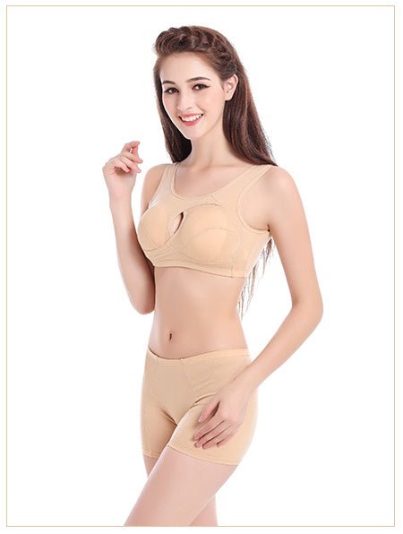 Plus Size Women Bra Ladies Cotton Quake - Proof Underwear Sleep Tops No Buckles Non Wire Lingerie With Removable Padded - Maison Elène