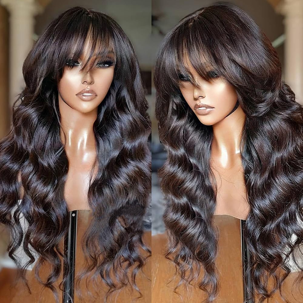 Full Machine Made Wig Body Wave Natural Color Density - GlucklichgoodsLLC