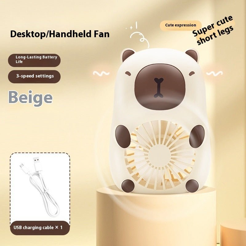 Children's Cartoon Capybara Hand - held Lanyard Little Fan - Maison Elène
