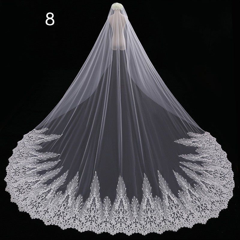 Bride Wedding Master Wedding Veil Long Long Tail - GlucklichgoodsLLC