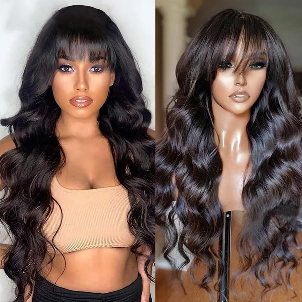Full Machine Made Wig Body Wave Natural Color Density - GlucklichgoodsLLC