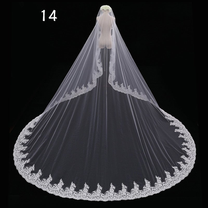 Bride Wedding Master Wedding Veil Long Long Tail - Maison Elène